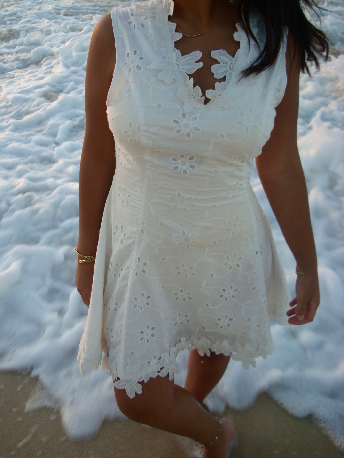 Sleevless daisy dress